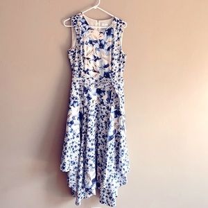 Calvin Klein Sleeveless Belted Floral Dress